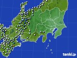 関東・甲信地方のアメダス実況(降水量)(2018年07月07日)