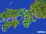 近畿地方のアメダス実況(日照時間)(2018年07月08日)