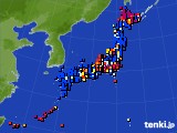 アメダス実況(日照時間)(2018年07月08日)