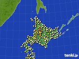 北海道地方のアメダス実況(気温)(2018年07月08日)