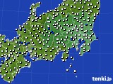 2018年07月08日の関東・甲信地方のアメダス(風向・風速)