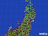 2018年07月09日の東北地方のアメダス(日照時間)