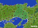 2018年07月09日の兵庫県のアメダス(日照時間)
