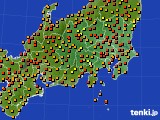 関東・甲信地方のアメダス実況(気温)(2018年07月09日)