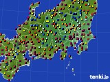 関東・甲信地方のアメダス実況(日照時間)(2018年07月10日)