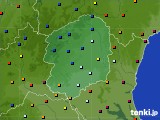 栃木県のアメダス実況(日照時間)(2018年07月10日)