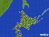 北海道地方のアメダス実況(気温)(2018年07月10日)