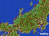 北陸地方のアメダス実況(気温)(2018年07月10日)