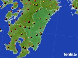 宮崎県のアメダス実況(気温)(2018年07月10日)