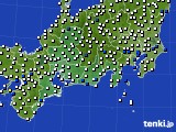 2018年07月10日の東海地方のアメダス(風向・風速)