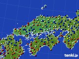 中国地方のアメダス実況(日照時間)(2018年07月11日)