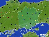 岡山県のアメダス実況(日照時間)(2018年07月11日)