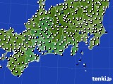 東海地方のアメダス実況(風向・風速)(2018年07月11日)
