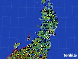 2018年07月13日の東北地方のアメダス(日照時間)