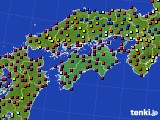 四国地方のアメダス実況(日照時間)(2018年07月13日)