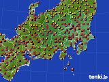 関東・甲信地方のアメダス実況(気温)(2018年07月13日)