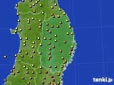 岩手県のアメダス実況(気温)(2018年07月13日)