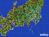 2018年07月14日の関東・甲信地方のアメダス(日照時間)