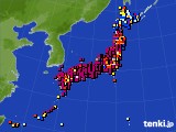 アメダス実況(日照時間)(2018年07月14日)