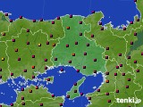 2018年07月14日の兵庫県のアメダス(日照時間)