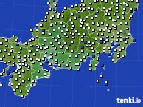 2018年07月15日の東海地方のアメダス(風向・風速)