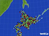 北海道地方のアメダス実況(日照時間)(2018年07月16日)