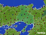 兵庫県のアメダス実況(日照時間)(2018年07月18日)