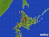 北海道地方のアメダス実況(気温)(2018年07月18日)