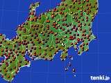 関東・甲信地方のアメダス実況(気温)(2018年07月18日)