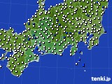 2018年07月18日の東海地方のアメダス(風向・風速)