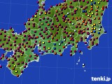 2018年07月19日の東海地方のアメダス(日照時間)