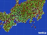 東海地方のアメダス実況(気温)(2018年07月19日)
