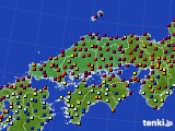 中国地方のアメダス実況(日照時間)(2018年07月20日)