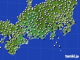 2018年07月20日の東海地方のアメダス(風向・風速)