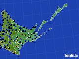 道東のアメダス実況(日照時間)(2018年07月21日)