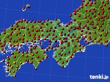 近畿地方のアメダス実況(気温)(2018年07月21日)