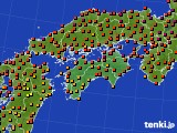 四国地方のアメダス実況(気温)(2018年07月21日)