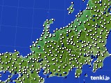 北陸地方のアメダス実況(風向・風速)(2018年07月22日)