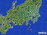 2018年07月23日の関東・甲信地方のアメダス(風向・風速)