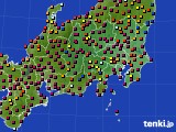 関東・甲信地方のアメダス実況(日照時間)(2018年07月24日)