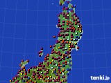 2018年07月25日の東北地方のアメダス(日照時間)
