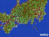 東海地方のアメダス実況(気温)(2018年07月25日)