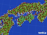 四国地方のアメダス実況(気温)(2018年07月25日)