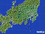 2018年07月27日の関東・甲信地方のアメダス(風向・風速)