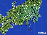 2018年07月28日の関東・甲信地方のアメダス(風向・風速)