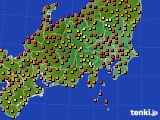 2018年07月29日の関東・甲信地方のアメダス(気温)