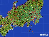 関東・甲信地方のアメダス実況(気温)(2018年07月29日)