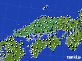 2018年07月29日の中国地方のアメダス(風向・風速)