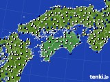 四国地方のアメダス実況(風向・風速)(2018年07月29日)