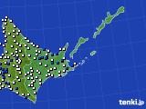 2018年07月29日の道東のアメダス(風向・風速)